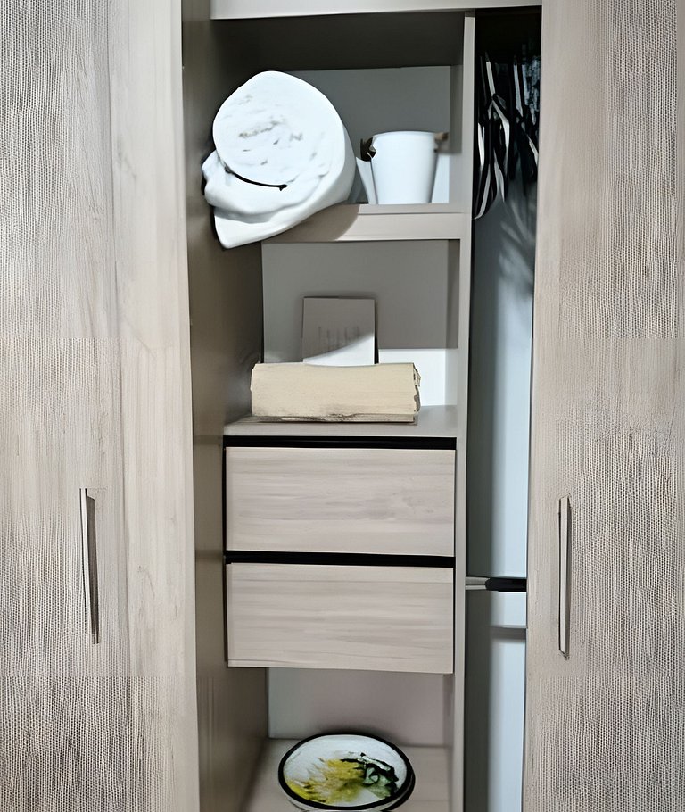 Apartamento con aire, hamaca, piscina y gym