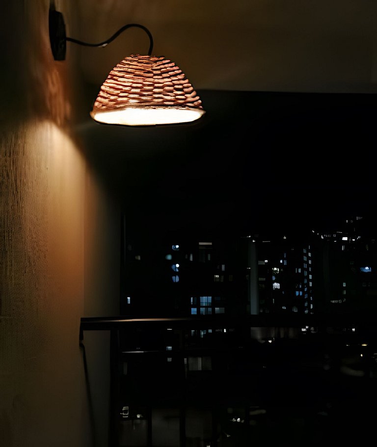 Apartamento con aire, hamaca, piscina y gym